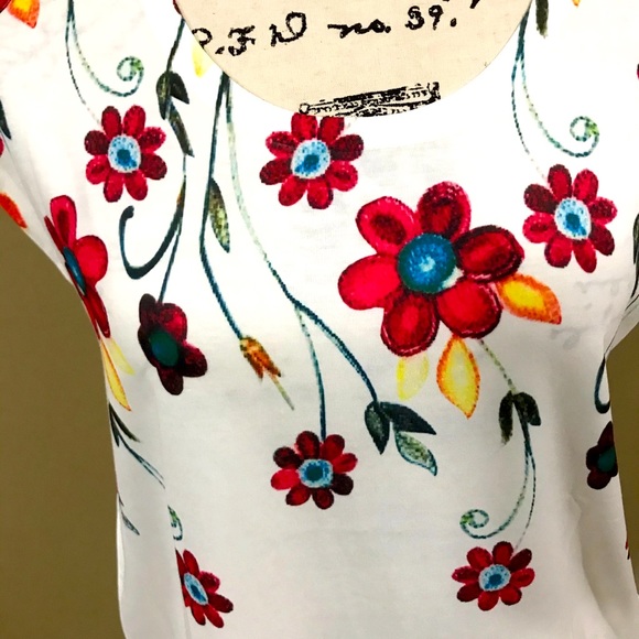 HP🎉 SHEIN | Floral Print Short Sleeve Top - Picture 2 of 3